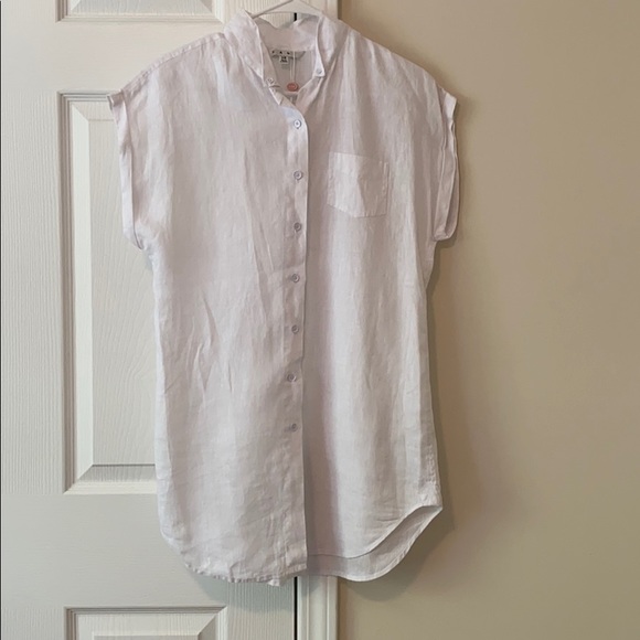 CAbi Tops - Cabi 389 NWT White Linen Boyfriend Tunic Shirt